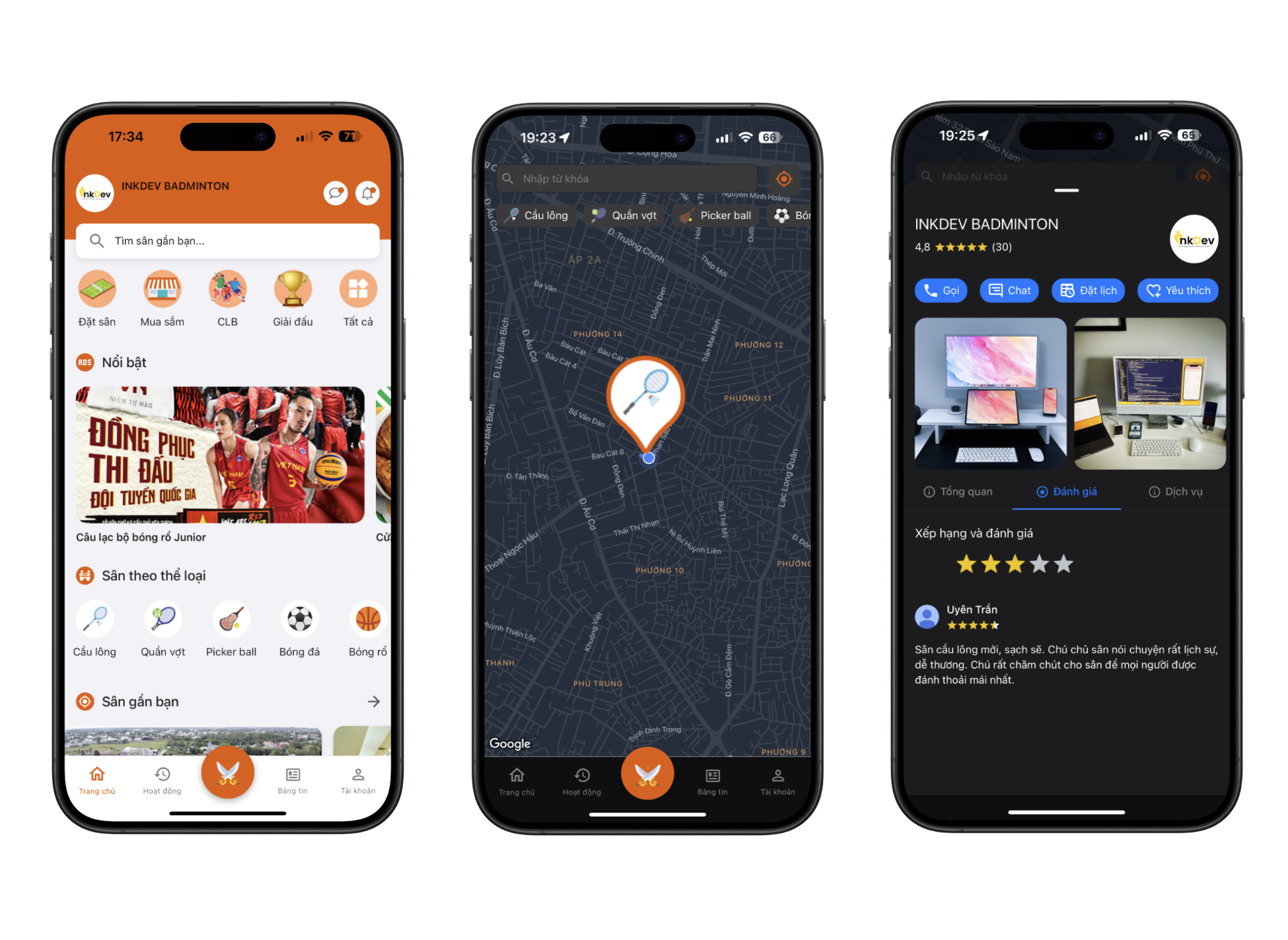 PAS - ứng dụng đặt sân thể thao